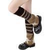 imageAmerican Trends Leg Warmers Y2k Kawaii Black White Cute Leg Warmers Y2k Goth accessories for Women Girls 80s Party SportsBrown Star