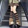 imageAmerican Trends Leg Warmers Y2k Kawaii Black White Cute Leg Warmers Y2k Goth accessories for Women Girls 80s Party SportsBrown Star