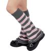 imageAmerican Trends Leg Warmers Y2k Kawaii Black White Cute Leg Warmers Y2k Goth accessories for Women Girls 80s Party SportsGrey Pink Striped