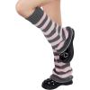 imageAmerican Trends Leg Warmers Y2k Kawaii Black White Cute Leg Warmers Y2k Goth accessories for Women Girls 80s Party SportsGrey Pink Striped