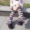 imageAmerican Trends Leg Warmers Y2k Kawaii Black White Cute Leg Warmers Y2k Goth accessories for Women Girls 80s Party SportsGrey Pink Striped