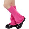 imageAmerican Trends Leg Warmers Y2k Kawaii Black White Cute Leg Warmers Y2k Goth accessories for Women Girls 80s Party SportsHot Pink