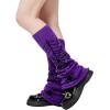 imageAmerican Trends Leg Warmers Y2k Kawaii Black White Cute Leg Warmers Y2k Goth accessories for Women Girls 80s Party SportsPurple Spider