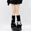 imageAmerican Trends Leg Warmers Y2k Kawaii Black White Cute Leg Warmers Y2k Goth accessories for Women Girls 80s Party SportsSkull Star