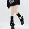 imageAmerican Trends Leg Warmers Y2k Kawaii Black White Cute Leg Warmers Y2k Goth accessories for Women Girls 80s Party SportsSkull Star