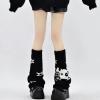 imageAmerican Trends Leg Warmers Y2k Kawaii Black White Cute Leg Warmers Y2k Goth accessories for Women Girls 80s Party SportsSkull Star