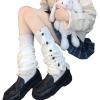 imageAmerican Trends Leg Warmers Y2k Kawaii Black White Cute Leg Warmers Y2k Goth accessories for Women Girls 80s Party SportsSolid White