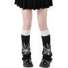 imageAmerican Trends Leg Warmers Y2k Kawaii Black White Cute Leg Warmers Y2k Goth accessories for Women Girls 80s Party SportsSpider Web