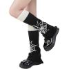imageAmerican Trends Leg Warmers Y2k Kawaii Black White Cute Leg Warmers Y2k Goth accessories for Women Girls 80s Party SportsSpider Web