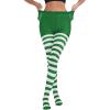 imageAmerican Trends Striped Tights for Women Witch Tights Halloween Costume Stretchy Tights Pantyhose StockingsGreen White Stripe