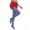 imageAmerican Trends Striped Tights for Women Witch Tights Halloween Costume Stretchy Tights Pantyhose StockingsMardi Gras Stripe