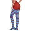 imageAmerican Trends Striped Tights for Women Witch Tights Halloween Costume Stretchy Tights Pantyhose StockingsMardi Gras Stripe
