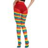 imageAmerican Trends Striped Tights for Women Witch Tights Halloween Costume Stretchy Tights Pantyhose StockingsRainbow Stripe