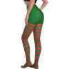 imageAmerican Trends Striped Tights for Women Witch Tights Halloween Costume Stretchy Tights Pantyhose StockingsRed Green Stripe