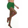 imageAmerican Trends Striped Tights for Women Witch Tights Halloween Costume Stretchy Tights Pantyhose StockingsRed Green Stripe