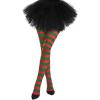 imageAmerican Trends Striped Tights for Women Witch Tights Halloween Costume Stretchy Tights Pantyhose StockingsRed Green Stripe