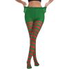 imageAmerican Trends Striped Tights for Women Witch Tights Halloween Costume Stretchy Tights Pantyhose StockingsRed Green Stripe