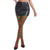 imageAmerican Trends Striped Tights for Women Witch Tights Halloween Costume Stretchy Tights Pantyhose StockingsRed Green Stripe