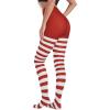imageAmerican Trends Striped Tights for Women Witch Tights Halloween Costume Stretchy Tights Pantyhose StockingsRed White Stripe