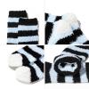 imageAmerican Trends Womens Fuzzy Socks Winter Warm Fluffy Socks Athletic Outdoor Sports Socks5 Pack Blackstriped