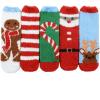 imageAmerican Trends Womens Fuzzy Socks Winter Warm Fluffy Socks Athletic Outdoor Sports Socks5 Pack Christmas