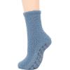 imageAmerican Trends Womens Fuzzy Socks Winter Warm Fluffy Socks Athletic Outdoor Sports Socks5 Pack Dark Blue Series With Grips