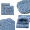 imageAmerican Trends Womens Fuzzy Socks Winter Warm Fluffy Socks Athletic Outdoor Sports Socks5 Pack Dark Blue Series With Grips