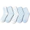 imageAmerican Trends Womens Fuzzy Socks Winter Warm Fluffy Socks Athletic Outdoor Sports Socks5 Pack Light Blue
