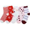 imageAmerican Trends Womens Fuzzy Socks Winter Warm Fluffy Socks Athletic Outdoor Sports Socks5 Pack Red