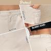imageWomen Denim Skirt Low Waist Cargo Skirt with Pockets Y2K Button Mini Jean SkirtApricot