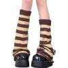 imageAmerican Trends Leg Warmers Y2k Kawaii Black White Cute Leg Warmers Y2k Goth accessories for Women Girls 80s Party SportsA Beigebrown