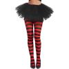 imageAmerican Trends Striped Tights for Women Witch Tights Halloween Costume Stretchy Tights Pantyhose StockingsRed Black Stripe