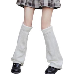 imageAmerican Trends Leg Warmers Y2k Kawaii Black White Cute Leg Warmers Y2k Goth accessories for Women Girls 80s Party SportsA Pure White