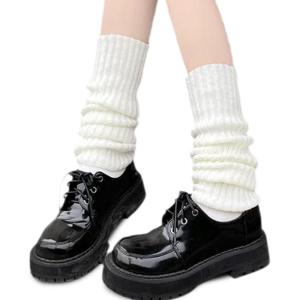 imageAmerican Trends Leg Warmers Y2k Kawaii Black White Cute Leg Warmers Y2k Goth accessories for Women Girls 80s Party SportsB Milk White