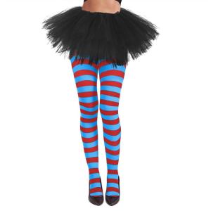 imageAmerican Trends Striped Tights for Women Witch Tights Halloween Costume Stretchy Tights Pantyhose StockingsMardi Gras Stripe