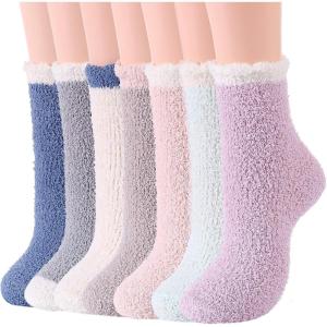 imageAmerican Trends Womens Fuzzy Socks Winter Warm Fluffy Socks Athletic Outdoor Sports SocksA 7Heart