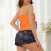 imageAmerican Trends Cute Pajamas for Women Strawberry Print Cami Top and Shorts Pj Set Two Piece Pajama Set Sleepwear Sleep SetGhost Spider Web