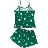 imageAmerican Trends Cute Pajamas for Women Strawberry Print Cami Top and Shorts Pj Set Two Piece Pajama Set Sleepwear Sleep SetGreen Print