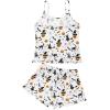 imageAmerican Trends Cute Pajamas for Women Strawberry Print Cami Top and Shorts Pj Set Two Piece Pajama Set Sleepwear Sleep SetHalloween Witch Pumpkin