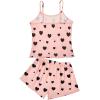 imageAmerican Trends Cute Pajamas for Women Strawberry Print Cami Top and Shorts Pj Set Two Piece Pajama Set Sleepwear Sleep SetPink Black Love