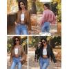 imageAmerican Trends Womens Casual Faux Leather Jacket Fringe Tops Tassel Suede Cropped Coats Motorcycle JacketCamel