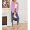 imageAmerican Trends Womens Fleece Cropped Jacket Faux Fur Coats Long Sleeve Shaggy Warm Winter ClothesPurple