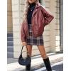 imageFaux Leather Jacket Women Brown Pleather Bomber Jacket Oversized Leather Blazer Motorcycle Jacket Biker Jacket Winter Coat Wine Red S