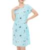 imageAmerican Trends Nightgowns for Women Cotton Night Shirts Short Sleeve Night Gown Dress Casual Pajamas Soft SleepwearA Green Star