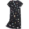 imageAmerican Trends Nightgowns for Women Cotton Night Shirts Short Sleeve Night Gown Dress Casual Pajamas Soft SleepwearBlack Planet