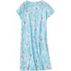 imageAmerican Trends Nightgowns for Women Cotton Night Shirts Short Sleeve Night Gown Dress Casual Pajamas Soft SleepwearBlue Alpaca