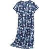 imageAmerican Trends Nightgowns for Women Cotton Night Shirts Short Sleeve Night Gown Dress Casual Pajamas Soft SleepwearBlue Cat