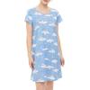 imageAmerican Trends Nightgowns for Women Cotton Night Shirts Short Sleeve Night Gown Dress Casual Pajamas Soft SleepwearBlue Moon