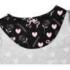 imageAmerican Trends Nightgowns for Women Cotton Night Shirts Short Sleeve Night Gown Dress Casual Pajamas Soft SleepwearHeart Bow Black