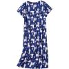 imageAmerican Trends Nightgowns for Women Cotton Night Shirts Short Sleeve Night Gown Dress Casual Pajamas Soft SleepwearNavy Alpaca
